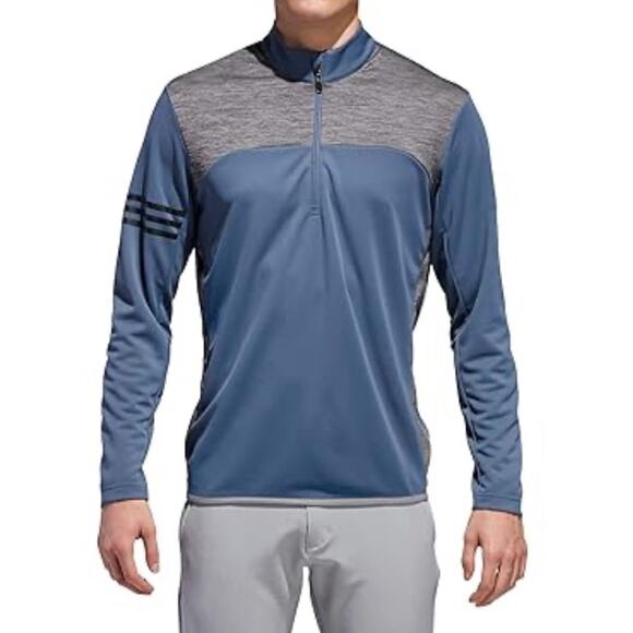 Adidas Golf Gray and Blue Quarter-Zip Pullover Men’s size M - Picture 7 of 7